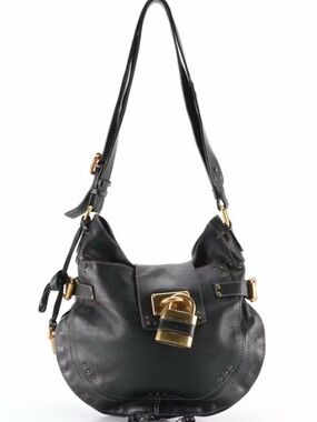 Chloe Paddington Hobo Shoulder Bag with iconic Gold-Tone Padlock